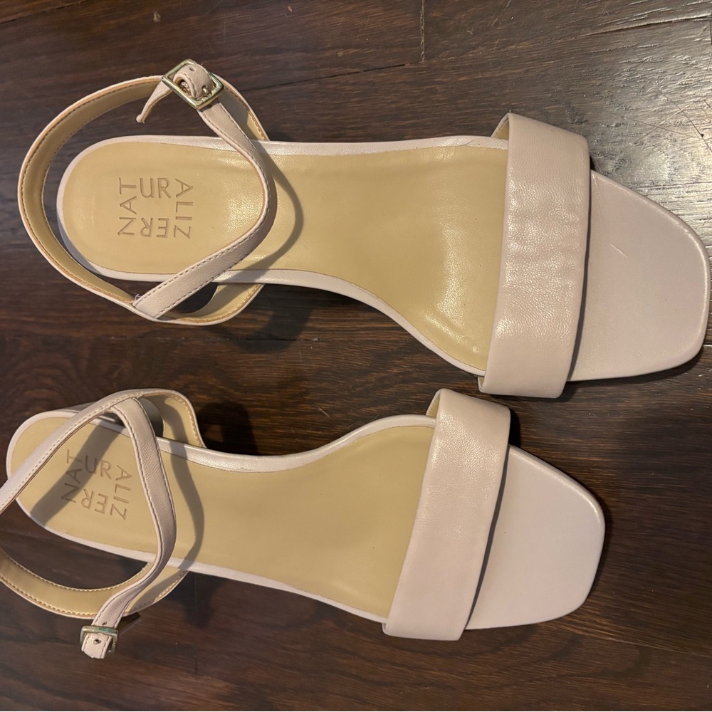 Naturalizer soft marble (nude) strap heeled sandal